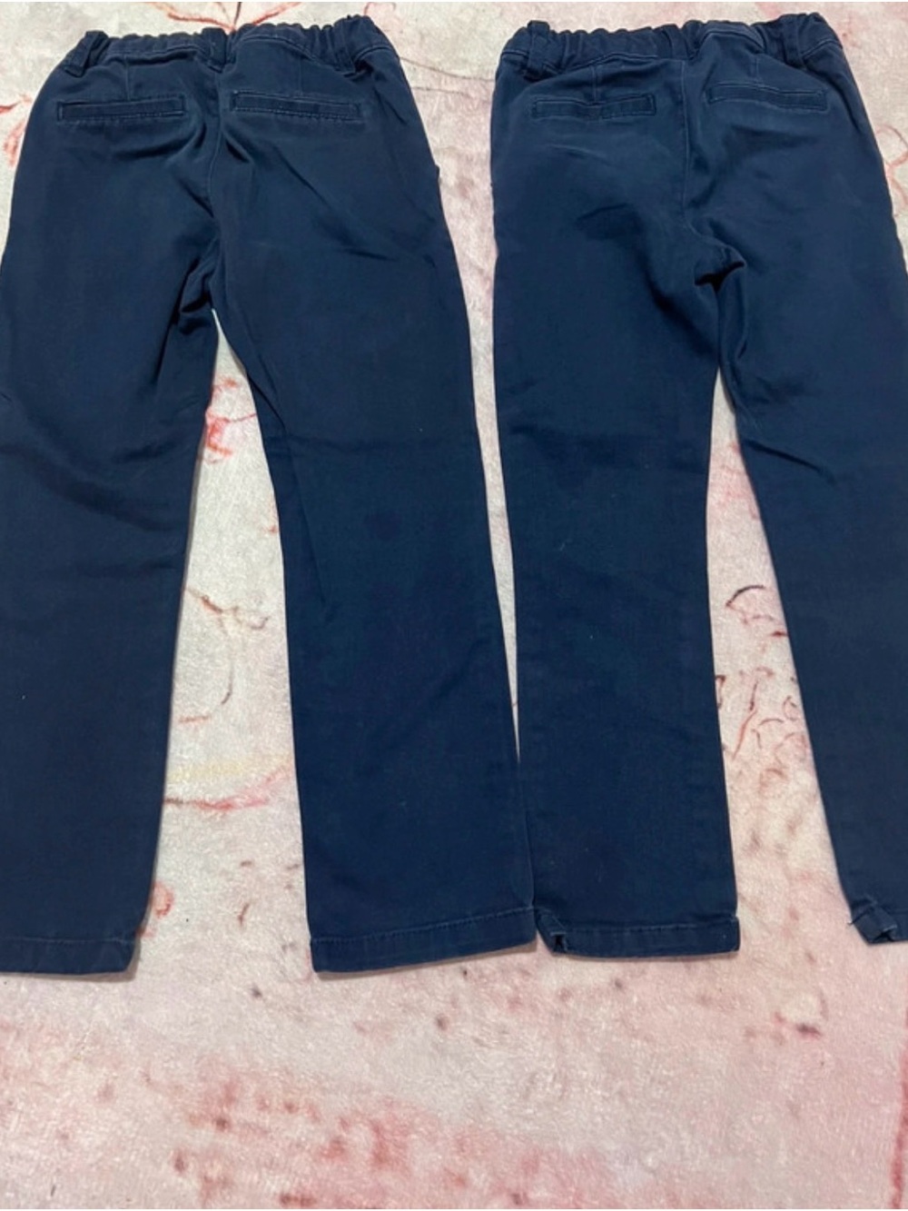 The Children's Place Navy Blue Kids' Pull-On Pants Ruffle-edge Front Pockets